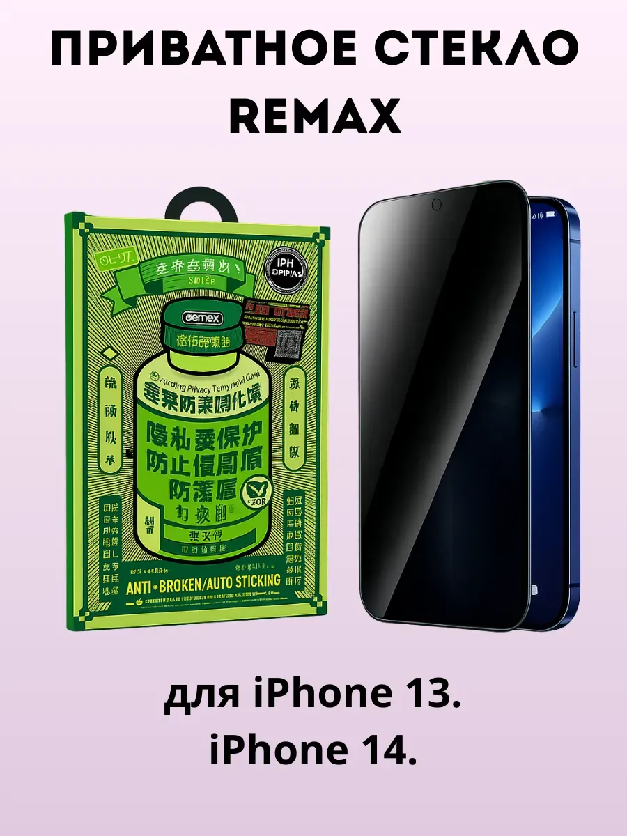 АГЭ9 / Защитное стекло Privacy для iPhone 13 iPhone 14 (6,1")
