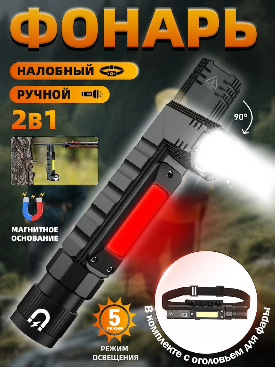 SuperFire / Фонарь налобный поворотный G19