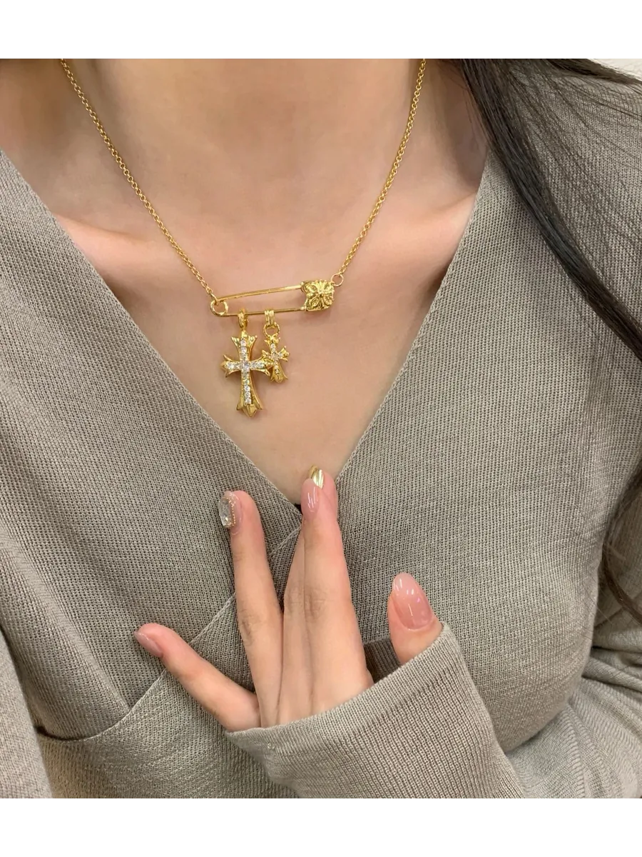 Chrome hearts / Цепь и Подвеска с крестом хром хартс Y2K