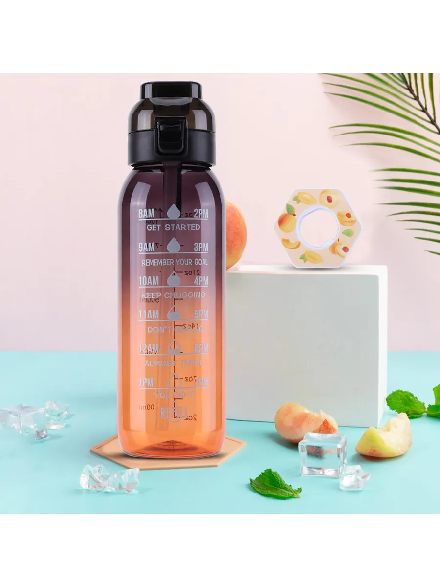 Бутылка 1000мл водонепроницаемая с flavor pod, outdoor (черн
