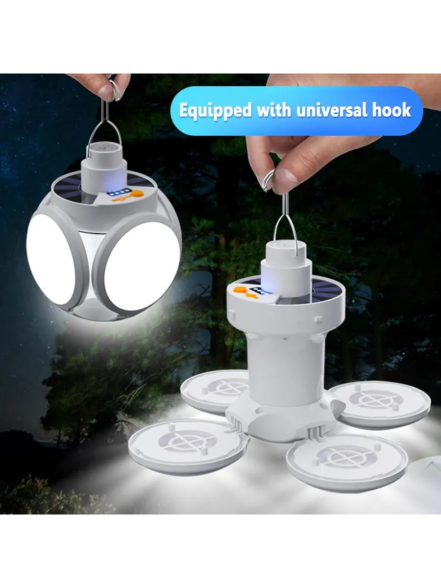 LED лампа для футбола 1200мАч IPX4, солнечная, USB, перезаря