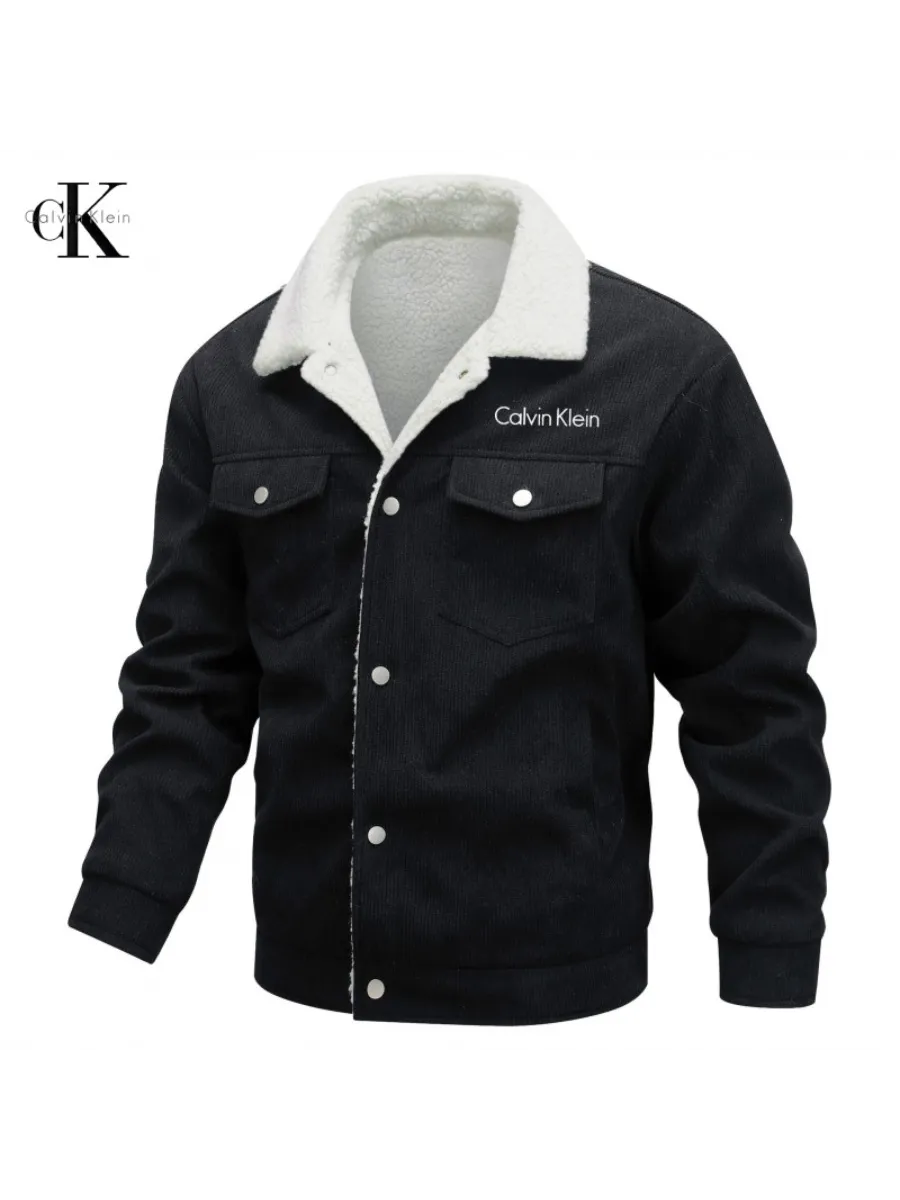 Calvin Klein Jeans / Зимняя джинсовая куртка в стиле ретро плюс бархат