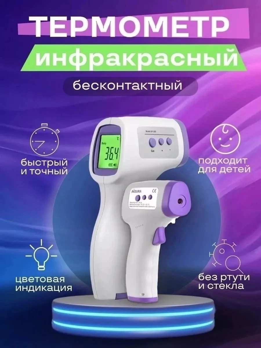 Без контактный медицинский электронный термометр градусник