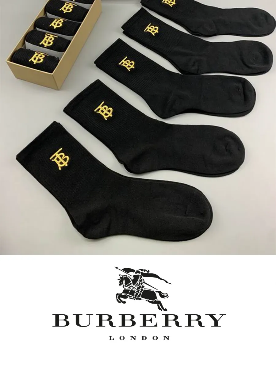 Носки набор носков с рисунком BURBERRY черный