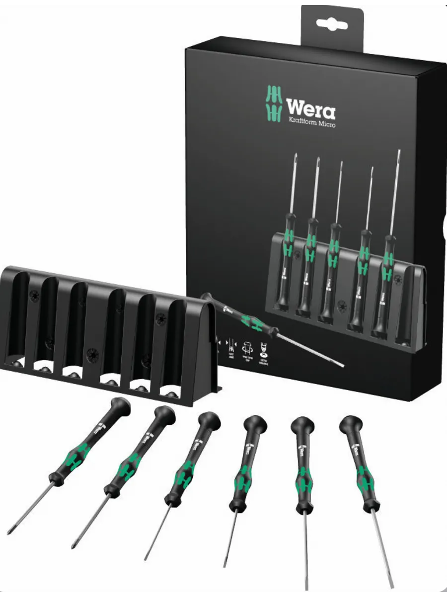 WERA / Набор отверток Kraftform micro для электронщиков стойка
