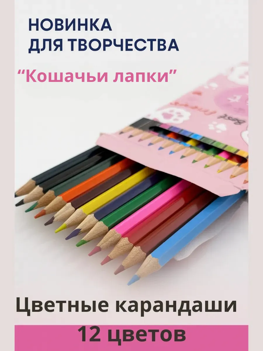НАС2 / Цветные карандаши-12 штук, 1 пачка