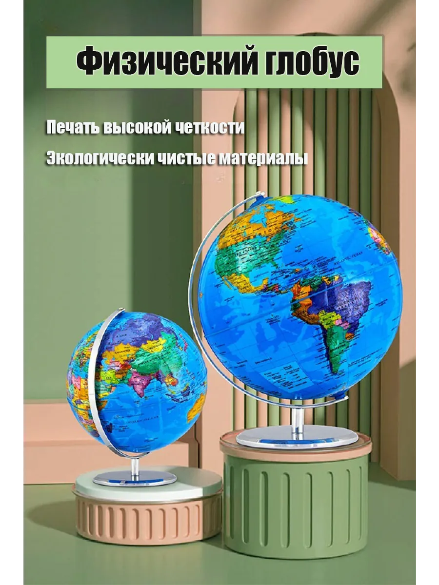 земной шар пластиковая основа длиной 32 см
