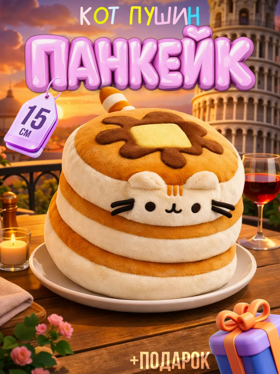 Плюшевый Мир / Пушин кот игрушка мягкая