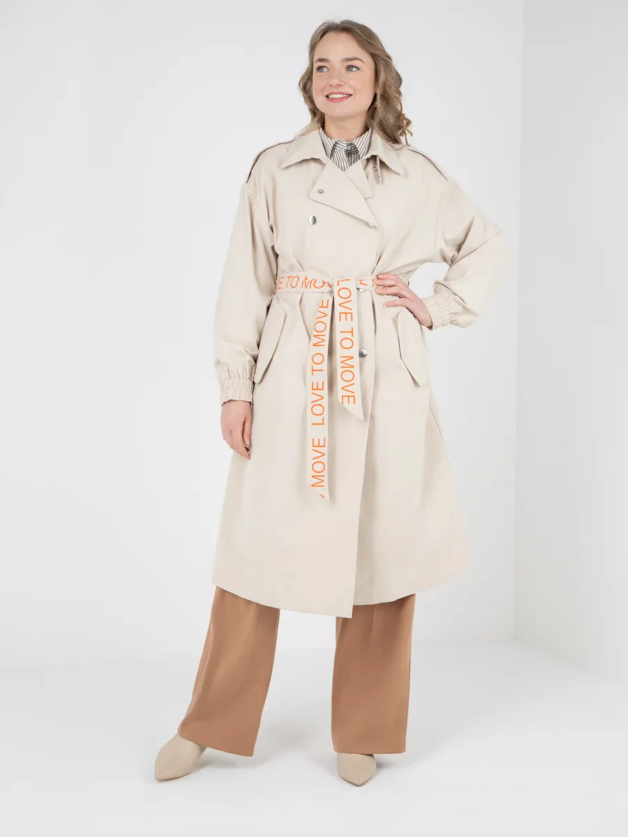 TAIFUN by GERRY WEBER / Тренч двубортный плащ с поясом