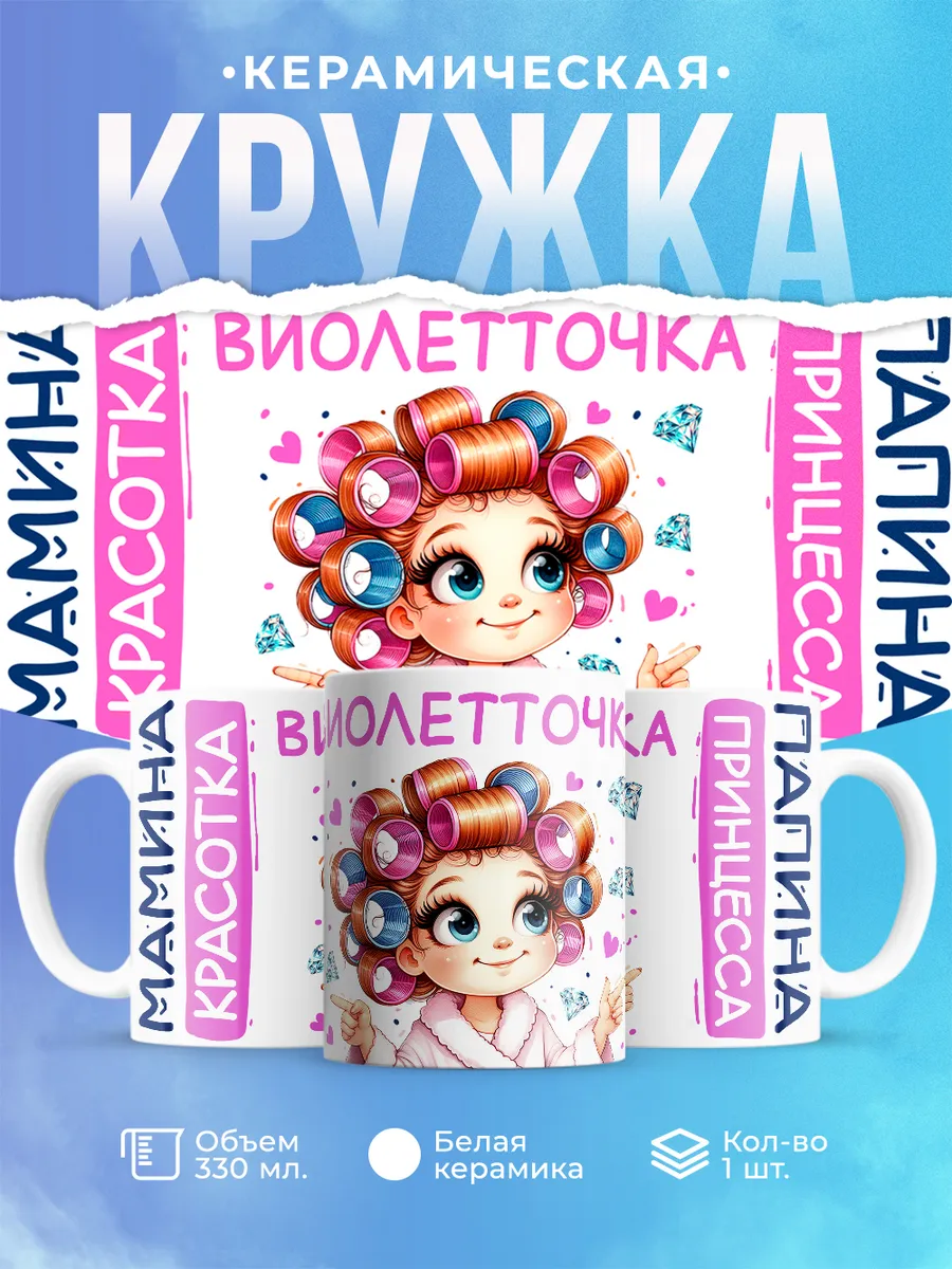 Шар Студия / Кружка, Виолетточка, мамина красотка, папина принцесса