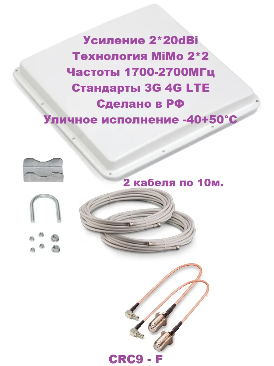 Пластналоджи / Наружная антенна для стабильного интернета с усилением 20dBi