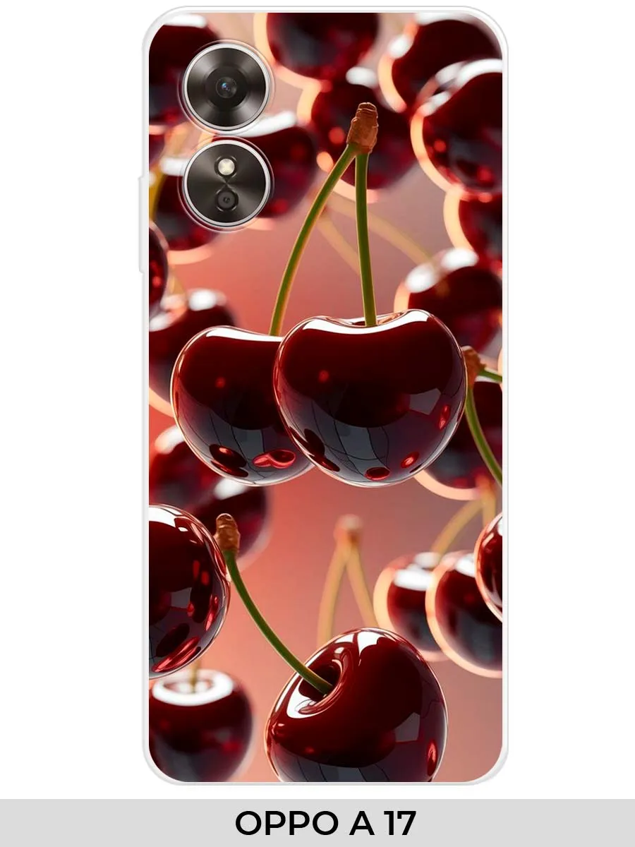 oppo / Чехол на A17 A17K (для Оппо А17) вишня
