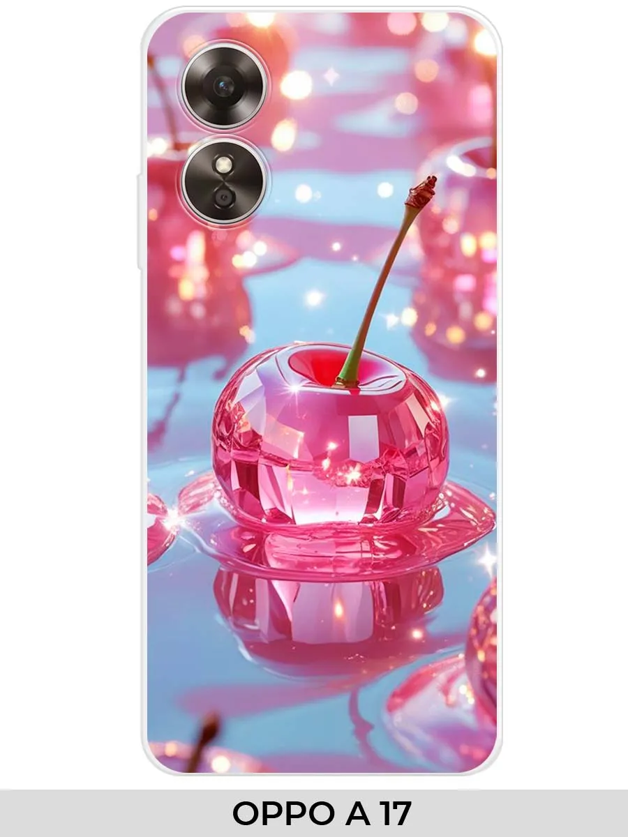 oppo / Чехол на A17 A17K (для Оппо А17) вишня