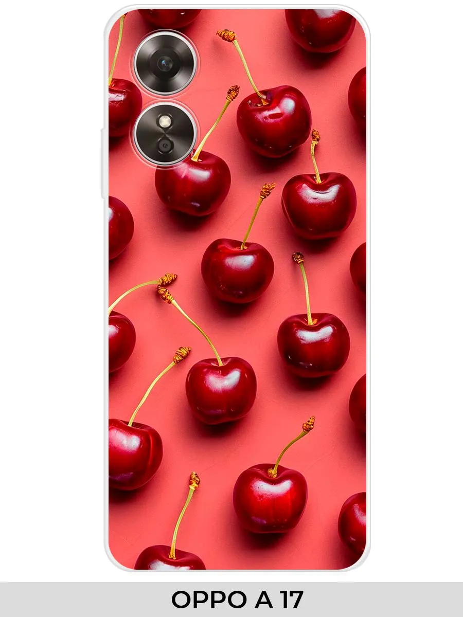 oppo / Чехол на A17 A17K (для Оппо А17) вишня