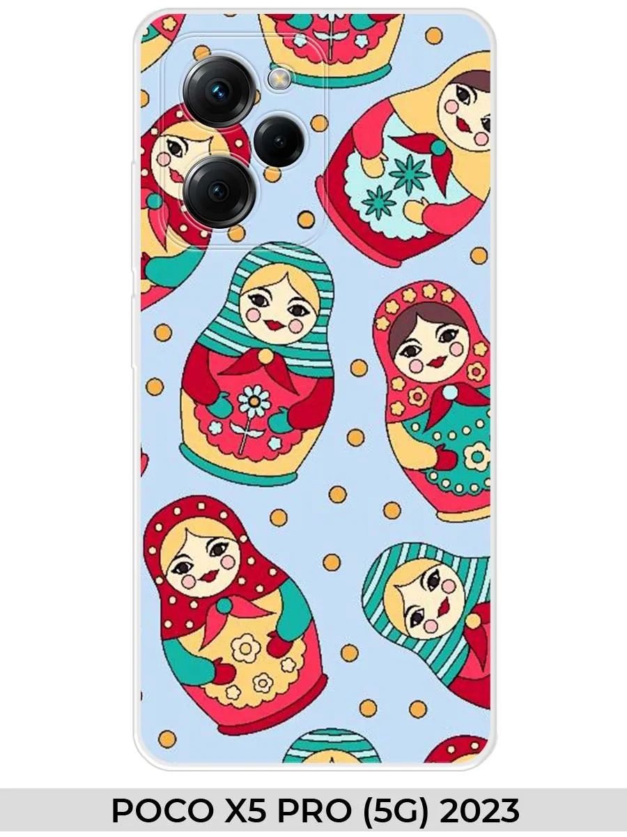 Xiaomi / Чехол на POCO X5 PRO (для Поко Икс 5 про) с матрешкой