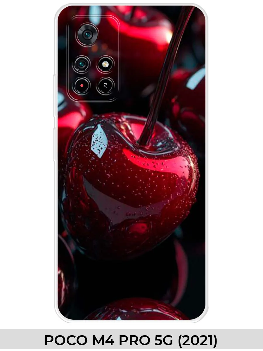 Xiaomi / Чехол на POCO M4 PRO 5G (для Поко М4 про 5г) вишня