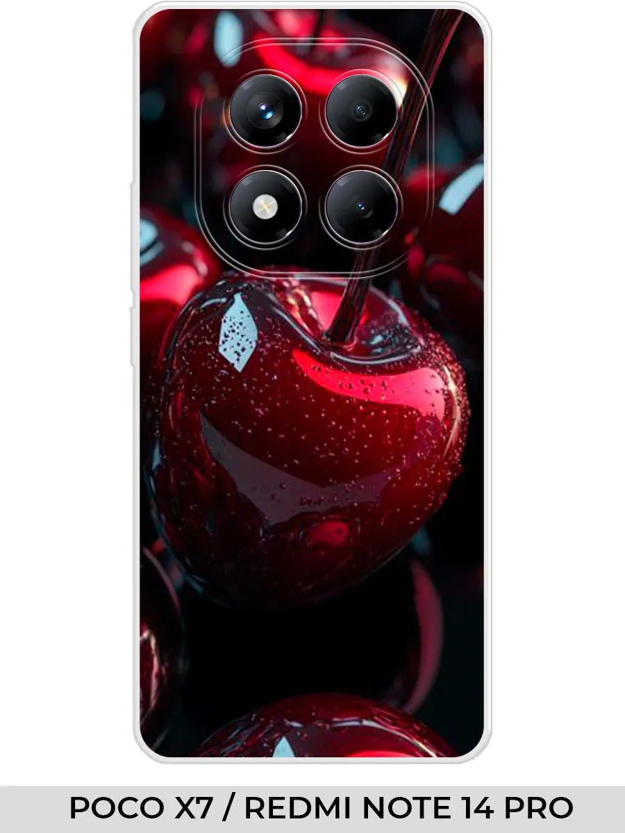 Xiaomi / Чехол на POCO X7 Redmi Note 14 PRO (5G) вишня