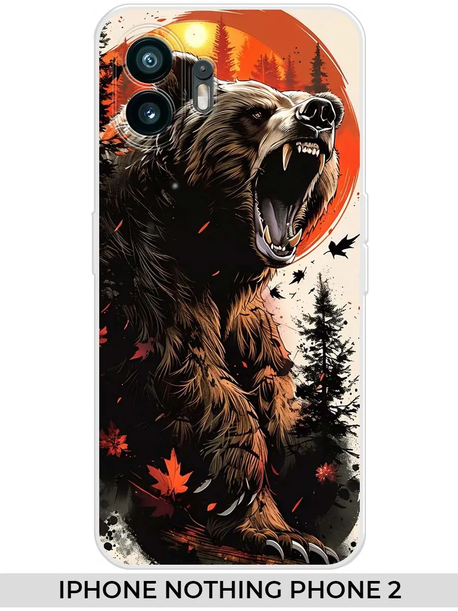 NOOTO / Чехол на iPhone Nothing Phone 2 Медведь