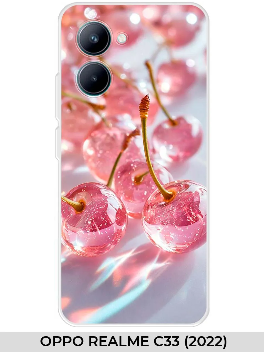 Realme / Чехол на Oppo C33 (для Оппо Реалми Ц33) вишня