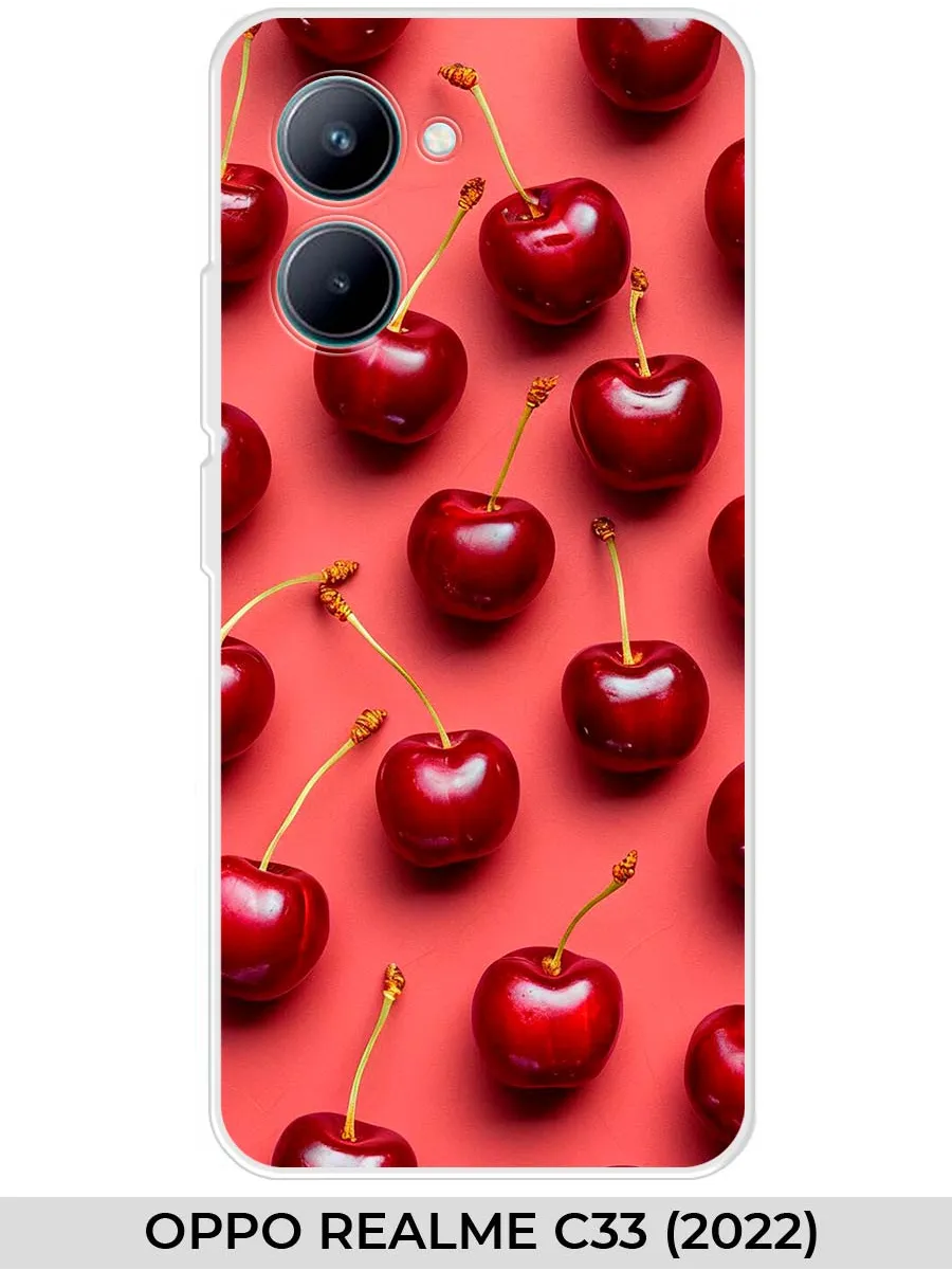 Realme / Чехол на Oppo C33 (для Оппо Реалми Ц33) вишня