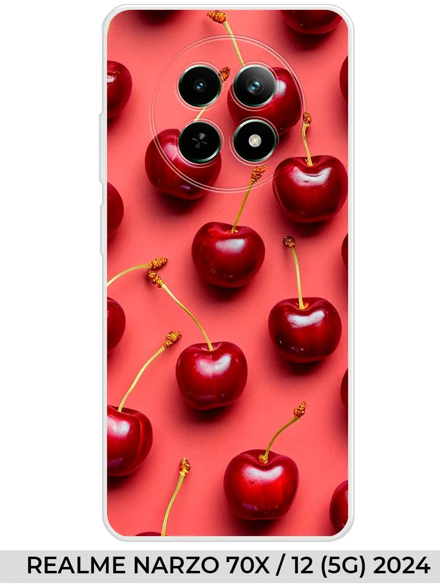 Realme / Чехол на Narzo 70X 12 (5G) 2024 вишня