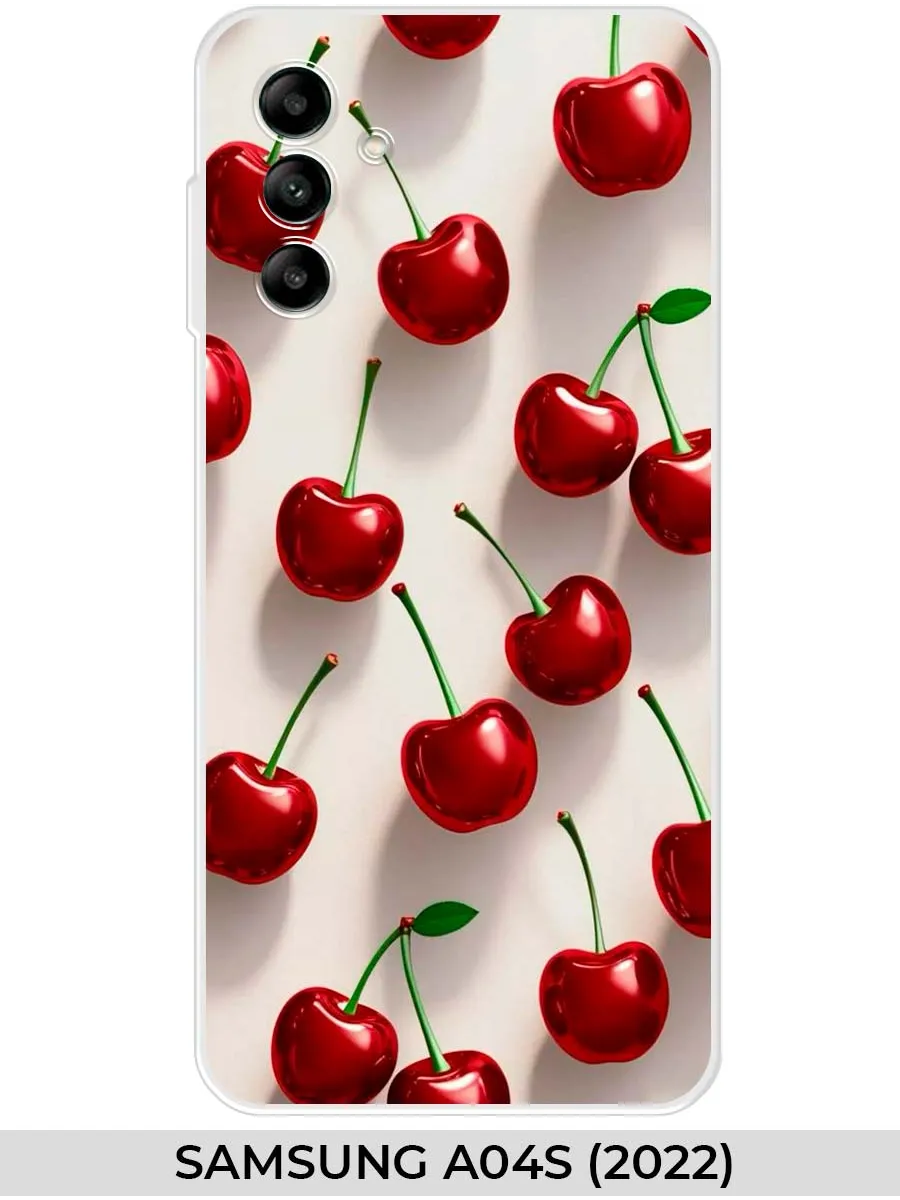 Samsung / Чехол на A04S (для Самсунг гэлакси а04с) вишня