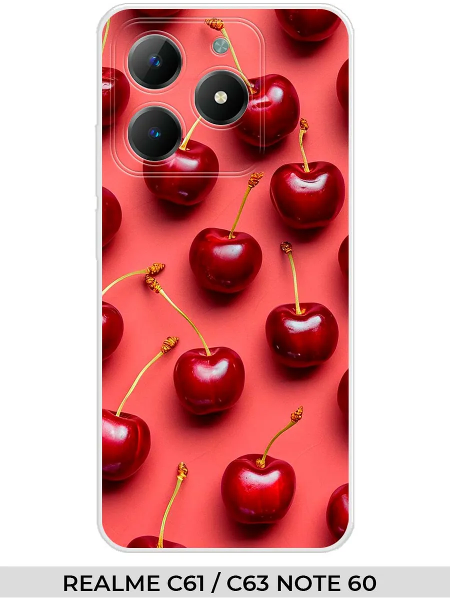 Realme / Чехол на C61 (4G) C63 NOTE 60 (2024) вишня