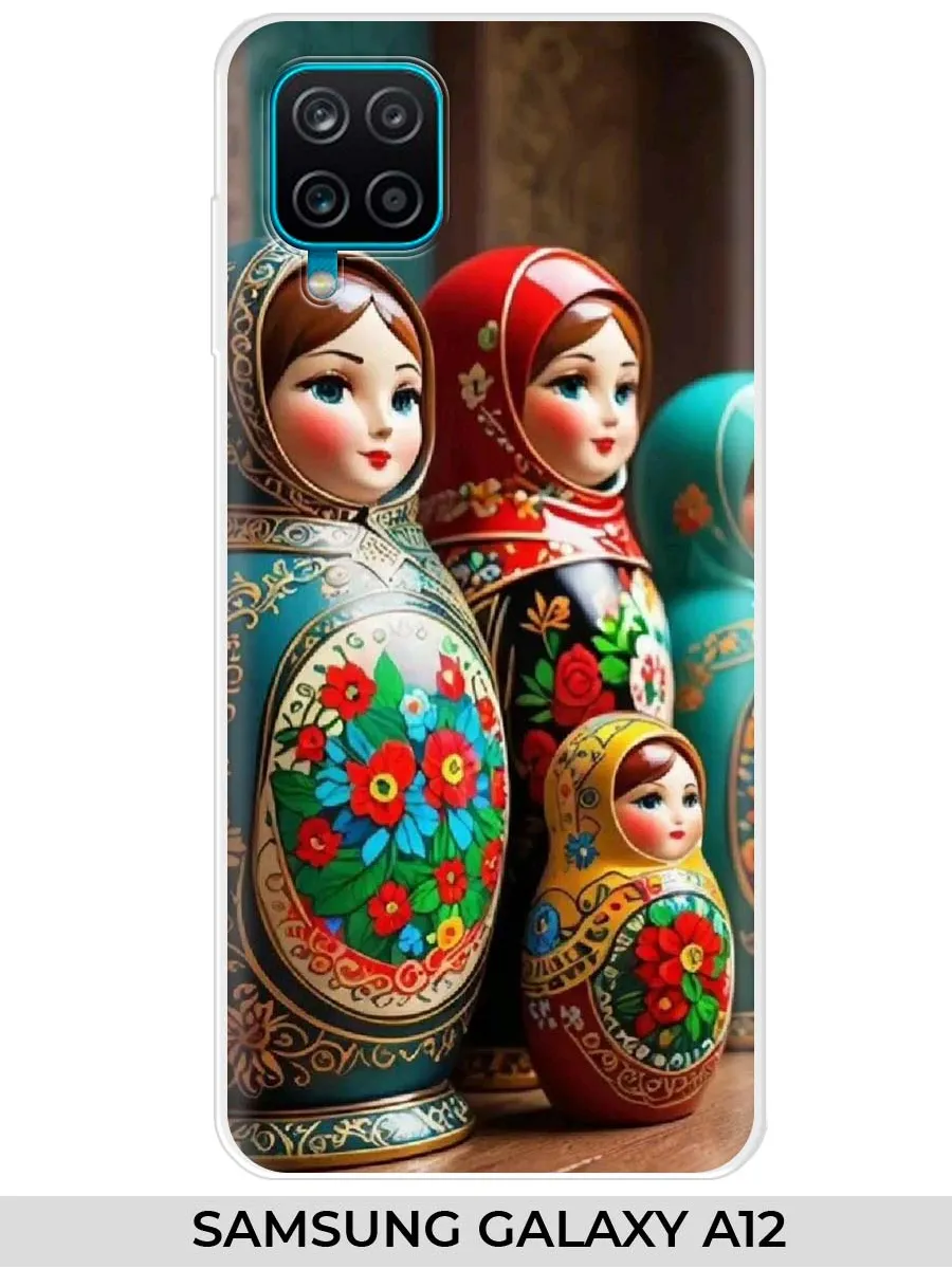 Samsung / Чехол на A12 (для Самсунг А12) с матрешкой