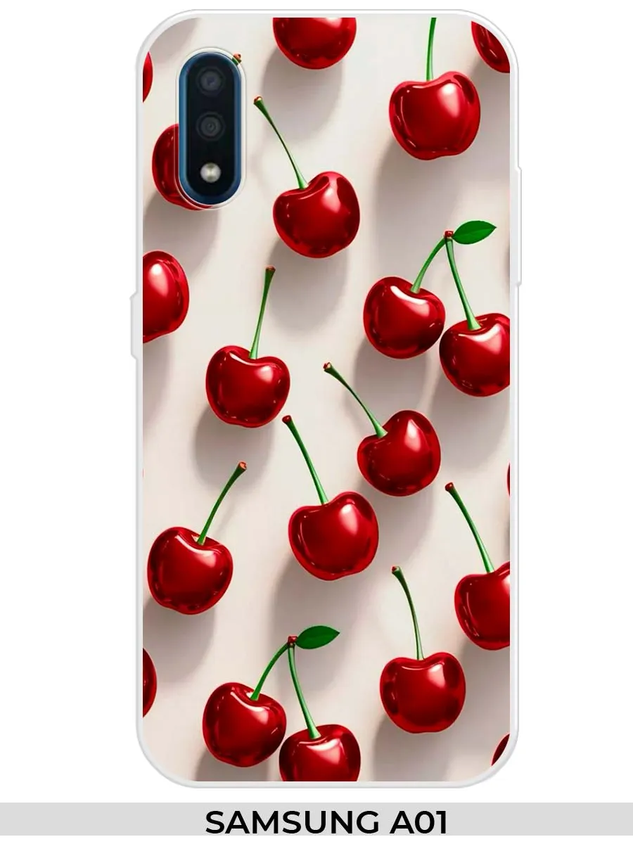 Samsung / Чехол на A01 (для Самсунг ) вишня