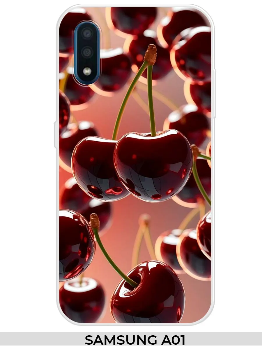 Samsung / Чехол на A01 (для Самсунг ) вишня