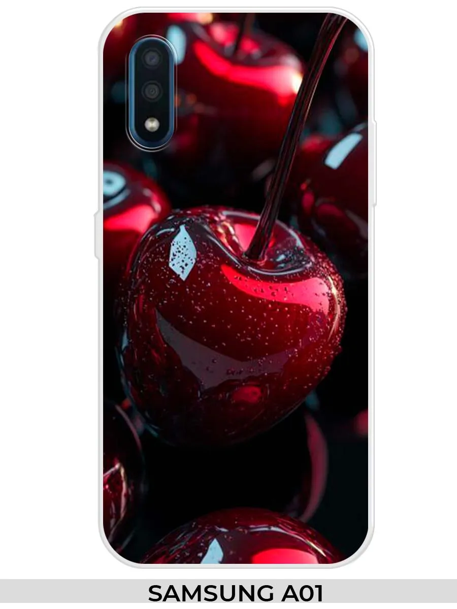 Samsung / Чехол на A01 (для Самсунг ) вишня