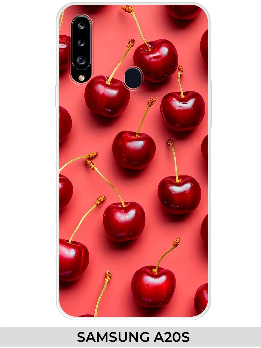 Samsung / Чехол на A20s (для Самсунг а20с) вишня