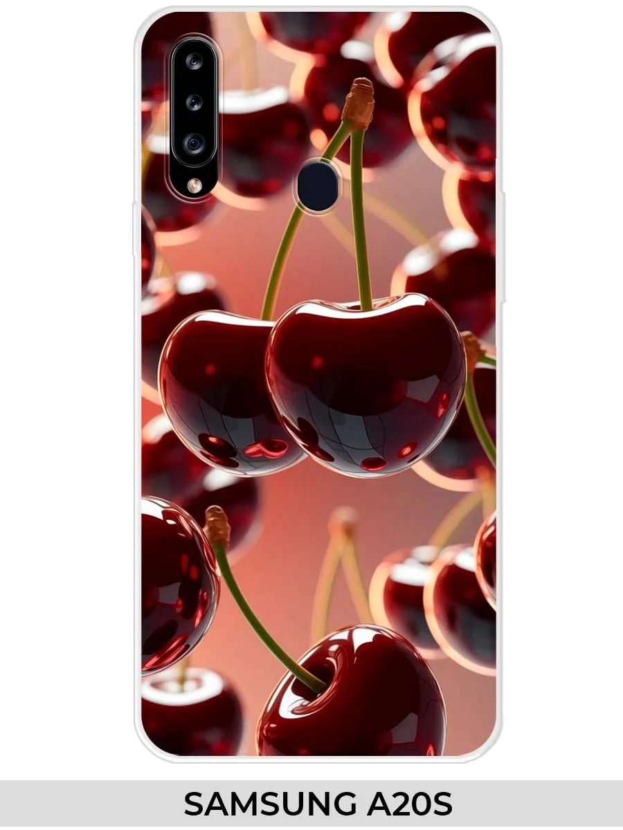 Samsung / Чехол на A20s (для Самсунг а20с) вишня