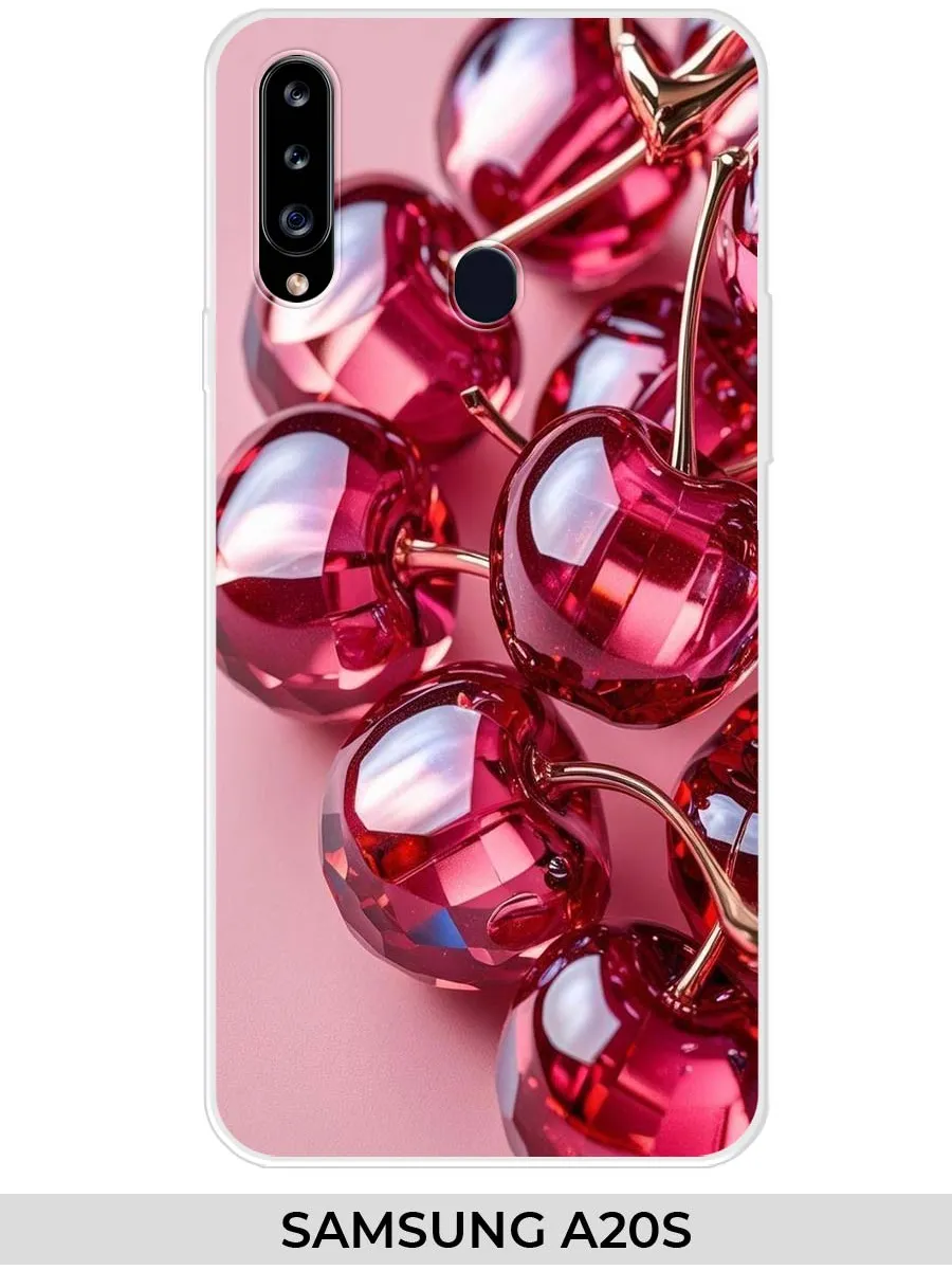 Samsung / Чехол на A20s (для Самсунг а20с) вишня