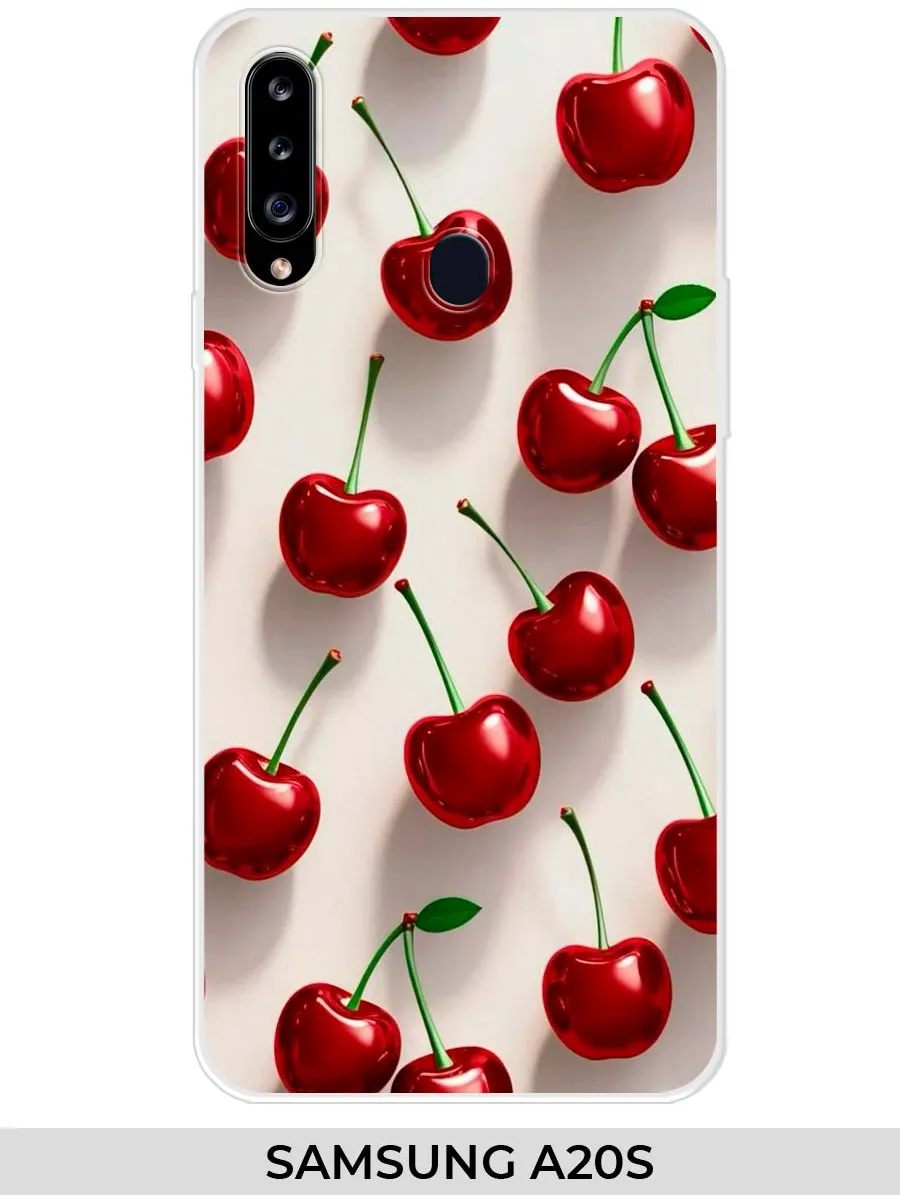 Samsung / Чехол на A20s (для Самсунг а20с) вишня