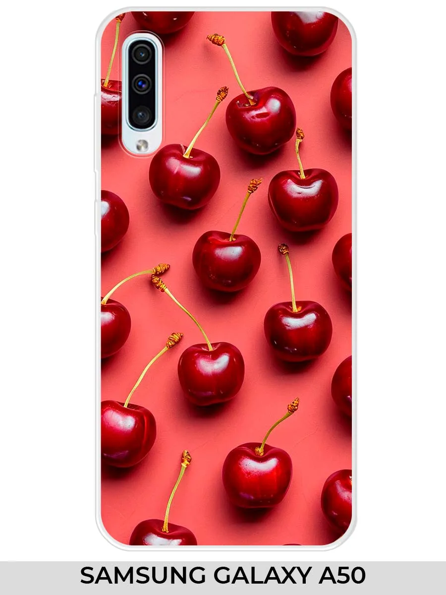 Samsung / Чехол на A50 (для Самсунг А50) вишня
