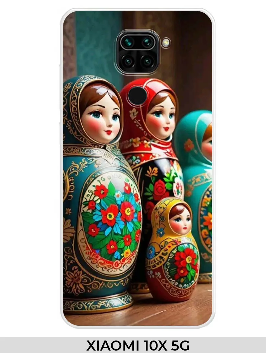 Xiaomi / Чехол на Redmi 10X 5G с матрешкой