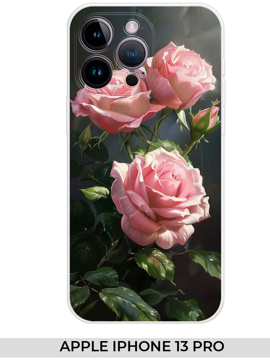 NOOTO / Чехол на Apple iPhone 13 PRO (для Айфон 13 про) розами