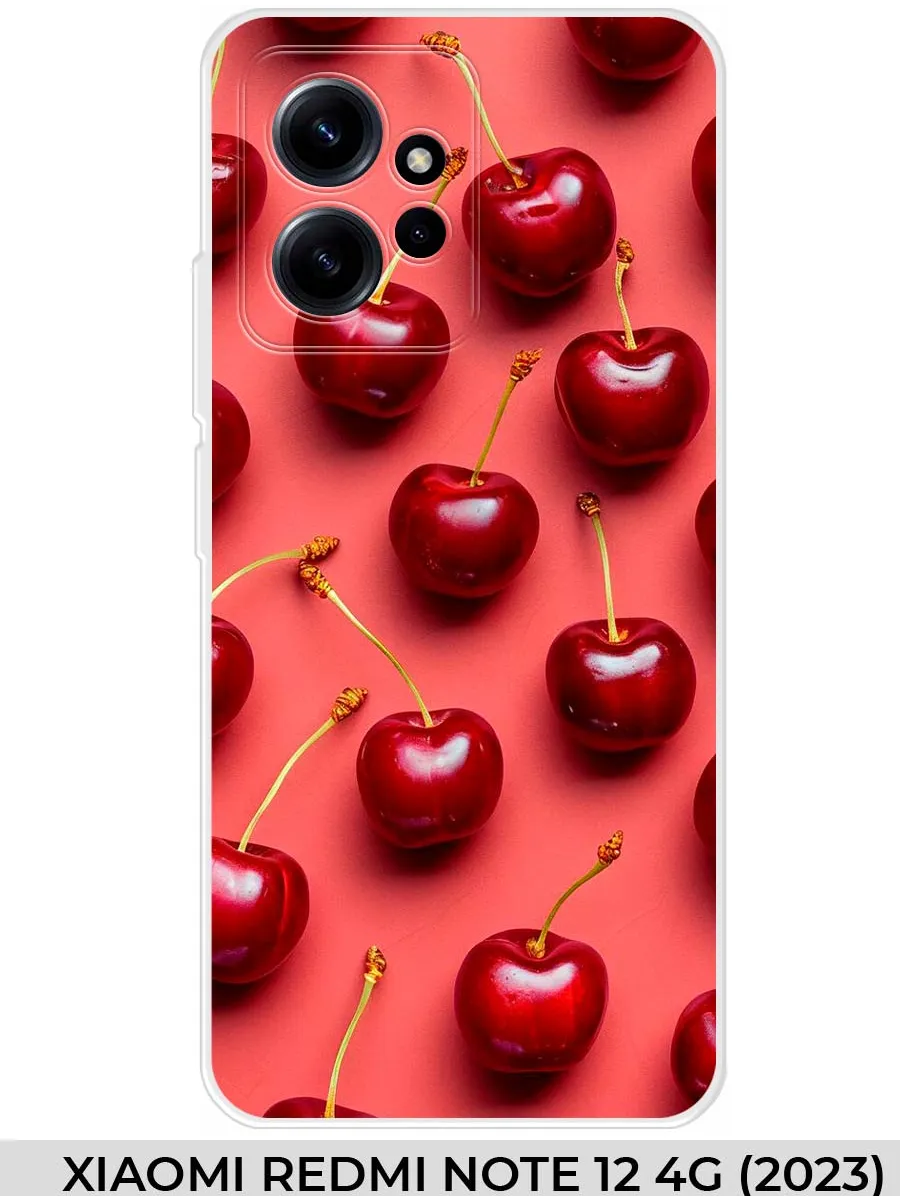 Xiaomi / Чехол на Redmi NOTE 12 4G (для Нот 12 4г) вишня
