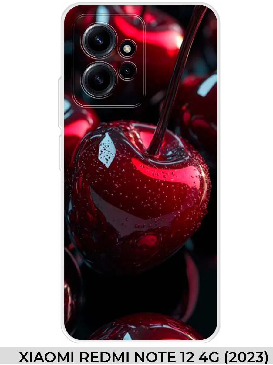 Xiaomi / Чехол на Redmi NOTE 12 4G (для Нот 12 4г) вишня