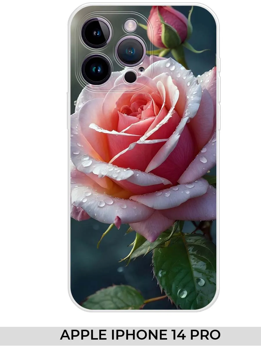 NOOTO / Чехол на Apple iPhone 14 PRO (для Айфон 14 про) розами