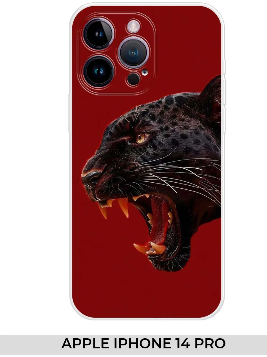 NOOTO / Чехол на Apple iPhone 14 PRO (для Айфон 14 про) пантерой