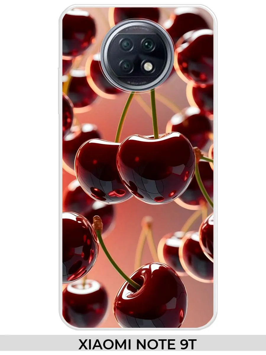 Xiaomi / Чехол на Redmi Note 9T (для Ксяоми нот 9т) вишня