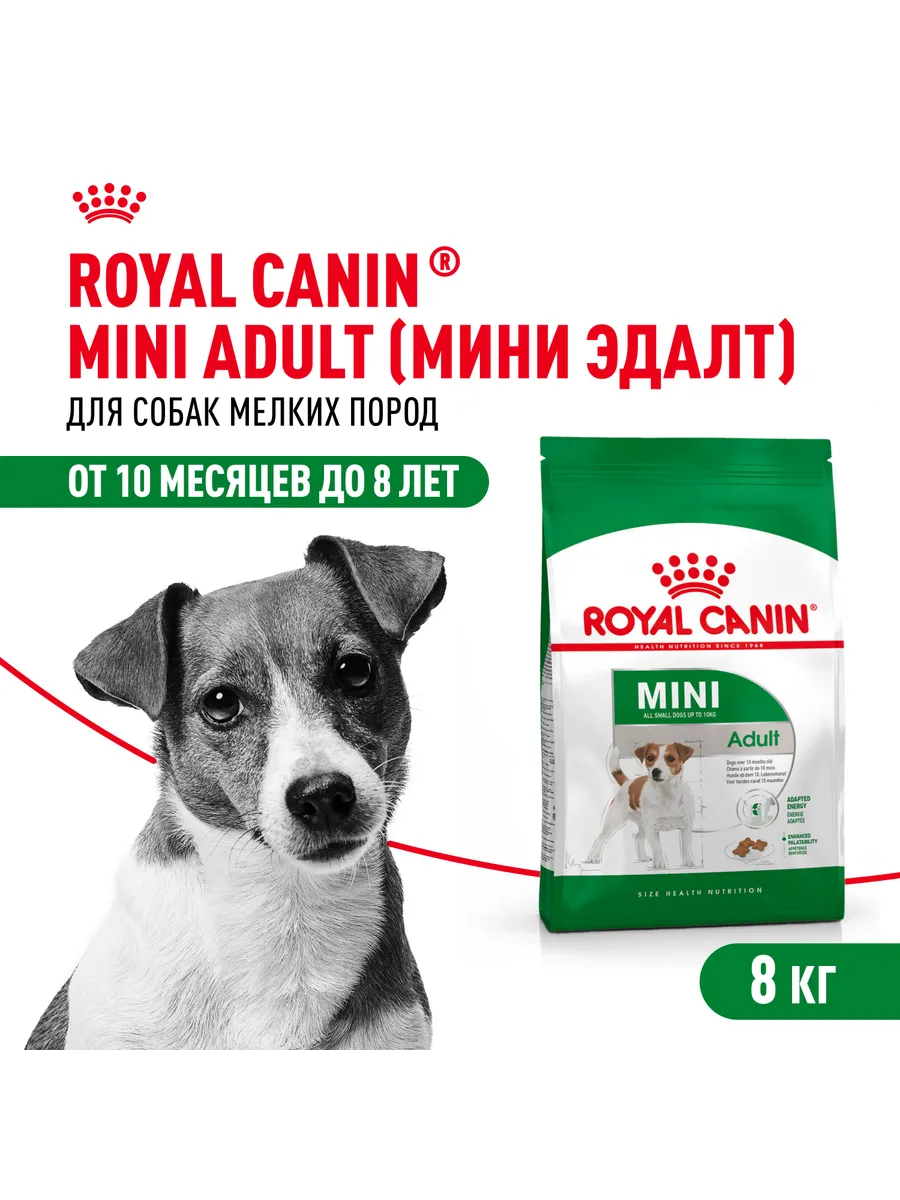 Royal canin / Сухой корм для собак мелких пород Mini Adult(Мини эдалт)8кг