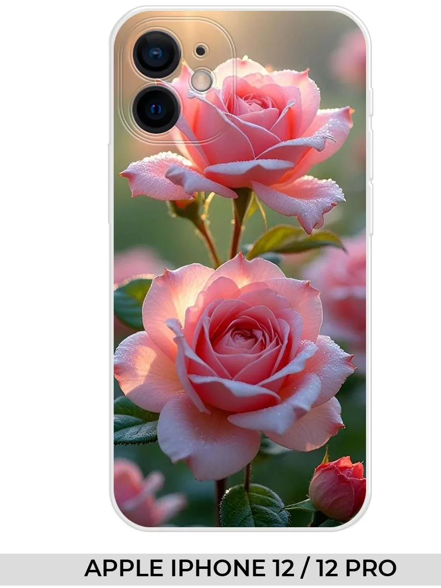 NOOTO / Чехол на Apple iPhone 12 12 pro (для Айфон 12) розами