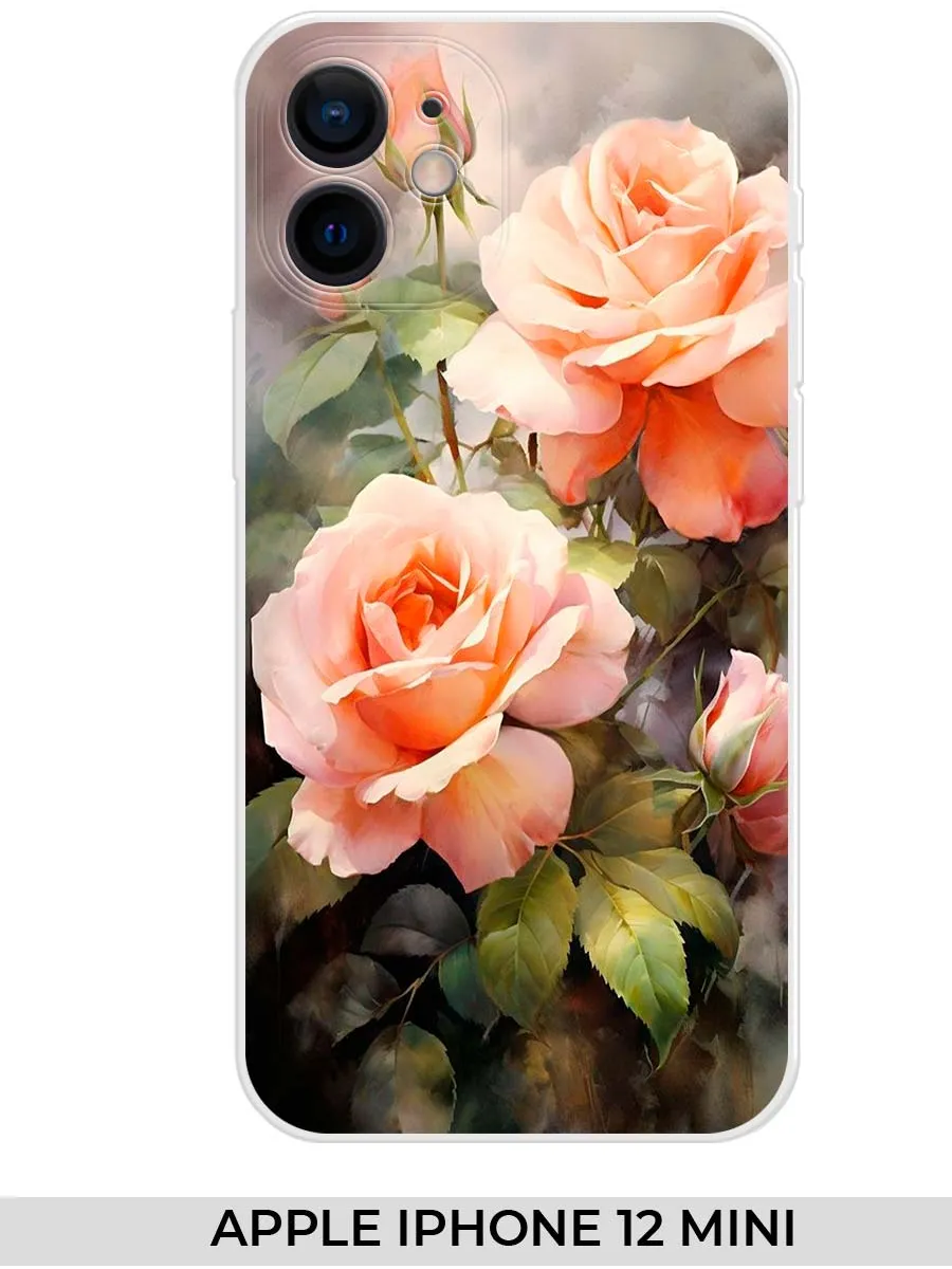 NOOTO / Чехол на Apple iPhone 12 mini (для Айфон 12 мини) розами