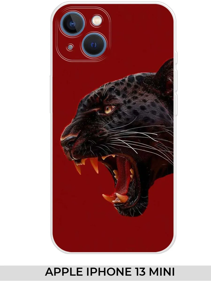 NOOTO / Чехол на Apple iPhone 13 mini (для Айфон 13 мини) пантерой