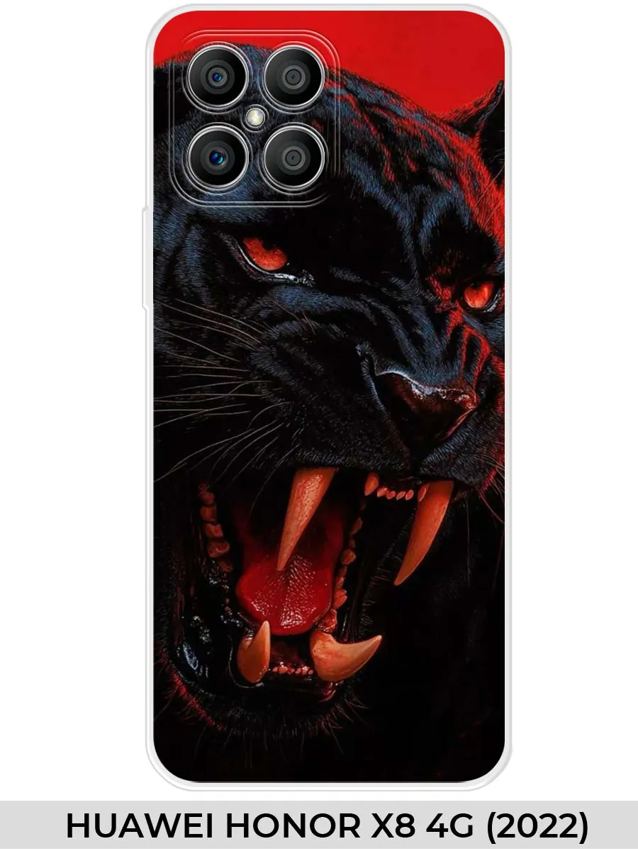 Huawei / Чехол на Honor X8 4G (для Хонор Икс 8) пантерой