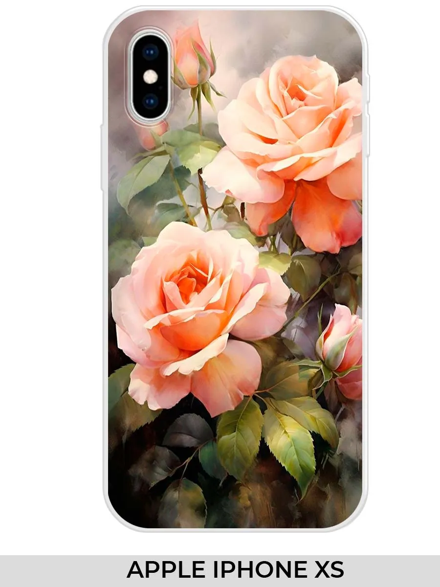 NOOTO / Чехол на Apple iPhone XS (для Айфон иксэс) розами