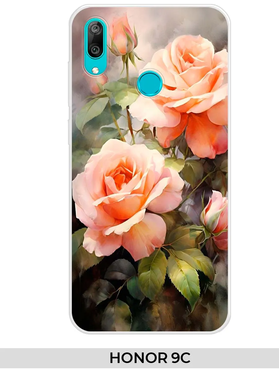 Huawei / Чехол на Y7 20 Honor 9C (для Хуавей Хонор 9ц) розами